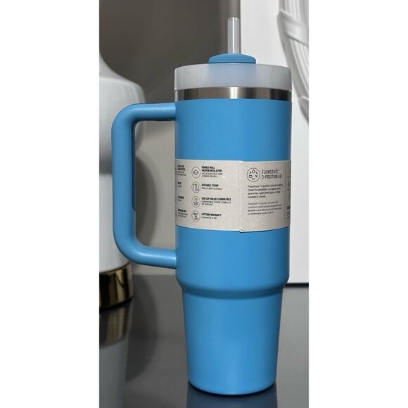 Stanley Quencher H2.0 FlowState Tumbler 30oz, POOL BLUE - Picture 2 of 4